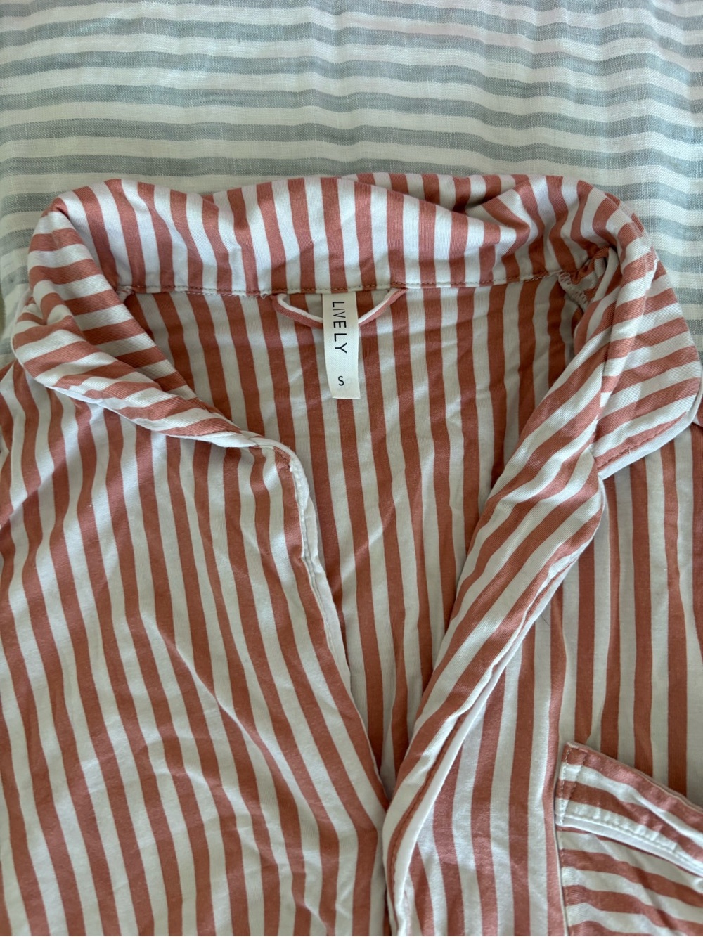 Madewell Striped Pink Women’s Bamboo Pajama Set - Picture 3 of 6
